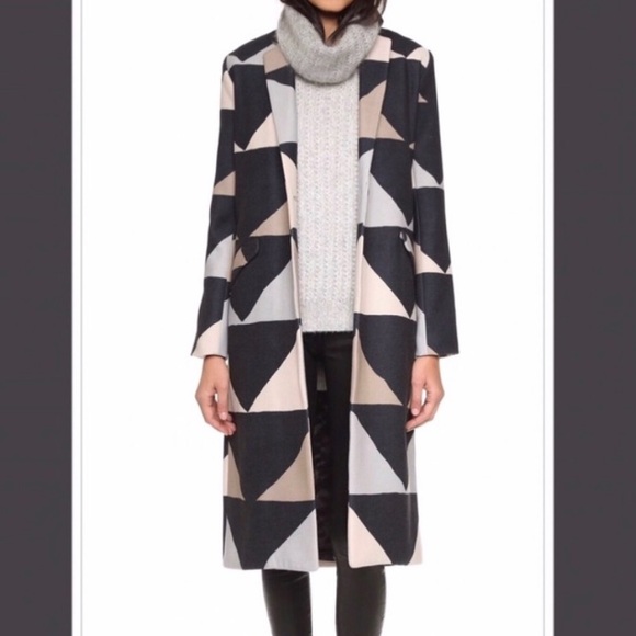 Mara Hoffman Color Block Neutral Car Coat small - Picture 6 of 17